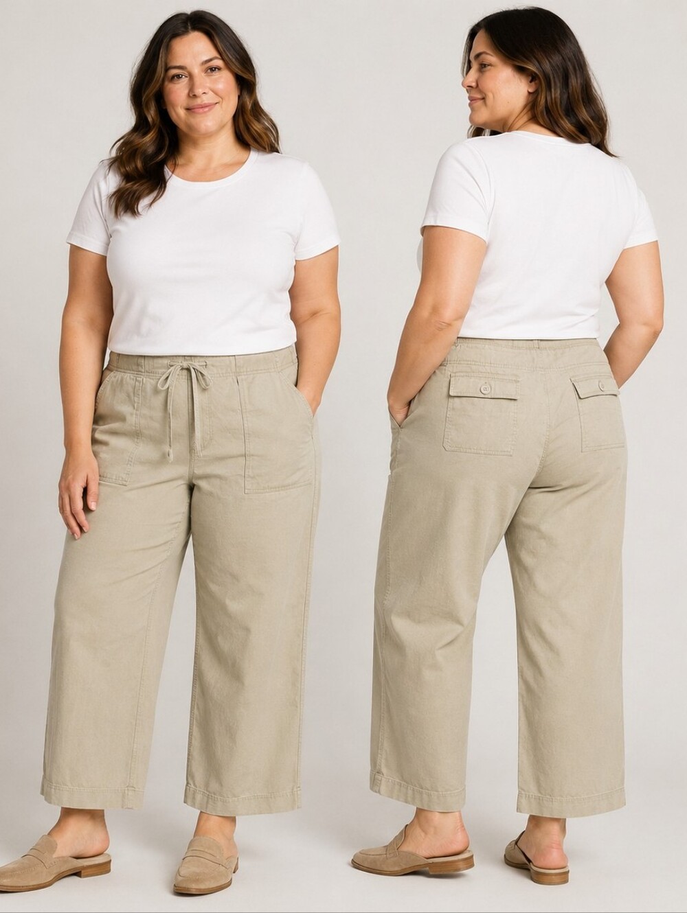 Mossimo Modern Fit Vintage Khaki Wide Leg Pants Size 18W NWT Y2K Casual • Utilit